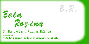 bela rozina business card